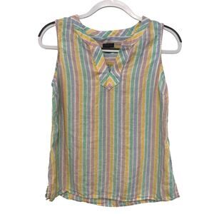 Talbots colorful linen‎ blouse size SP